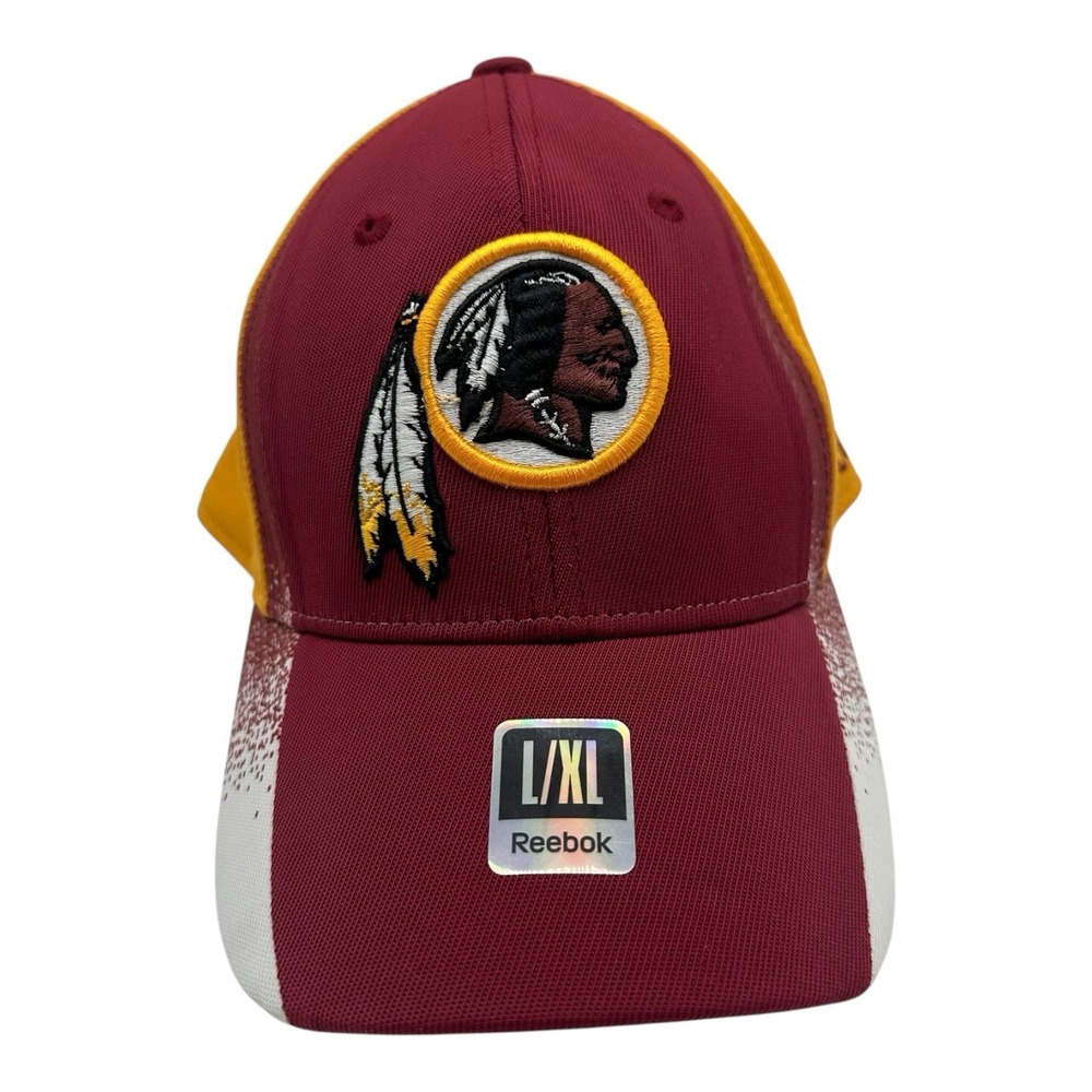Vintage Reebok Washington Redskins Hat Cap Sz L/XL Stretch Fit‎ NFL Football Y2K